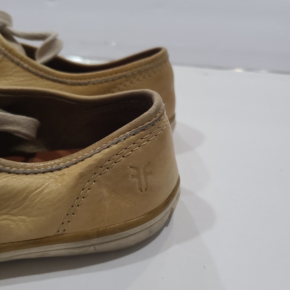 Frye Tan Casual Lace Up Sneakers Sz.6M - Picture 5 of 10